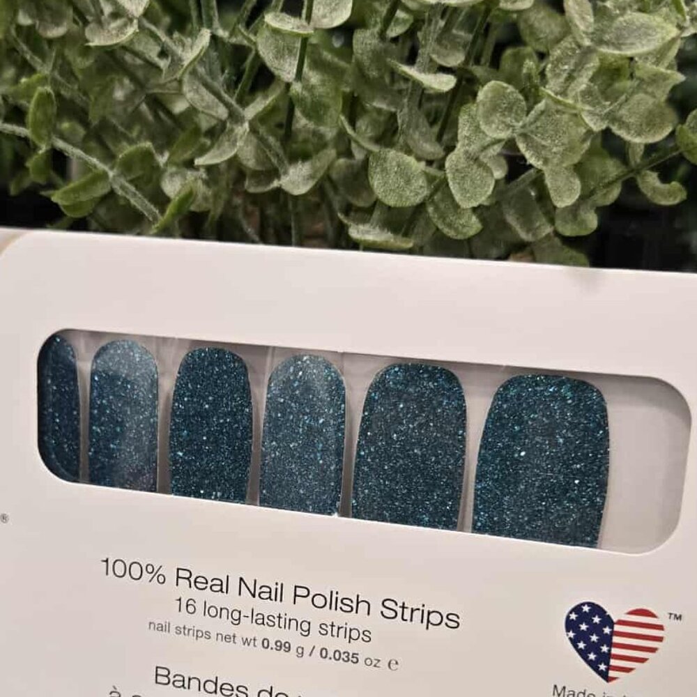 Color Street Dark Blue Press on Glitter Nails
